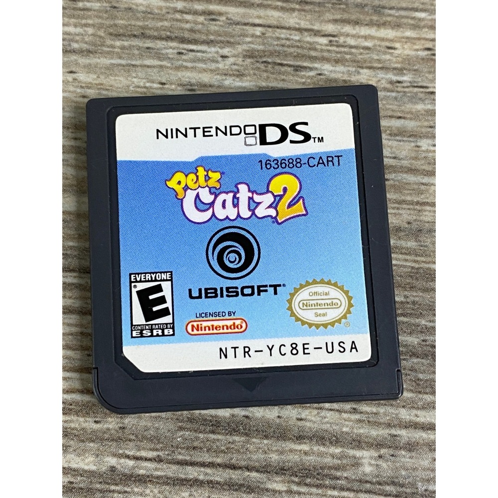 Petz‎ Catz 2 Nintendo DS Game Cartridge Ubisoft NTR-YC8E-USA Authentic Mens Kids